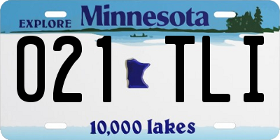 MN license plate 021TLI