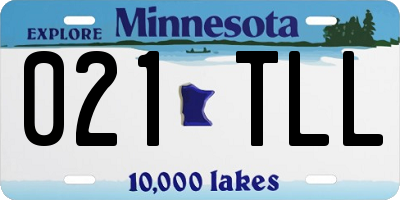 MN license plate 021TLL