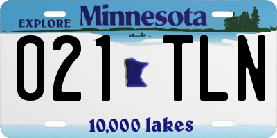 MN license plate 021TLN