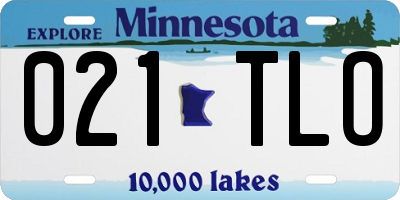 MN license plate 021TLO