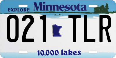 MN license plate 021TLR