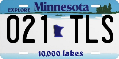 MN license plate 021TLS