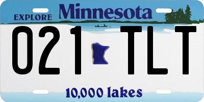 MN license plate 021TLT