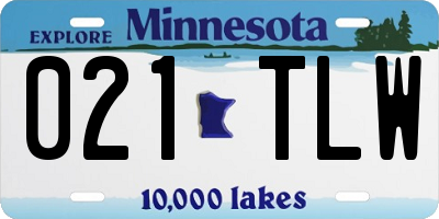 MN license plate 021TLW
