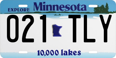 MN license plate 021TLY