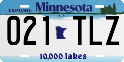 MN license plate 021TLZ