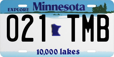 MN license plate 021TMB