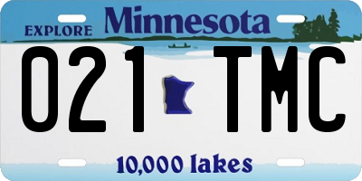 MN license plate 021TMC