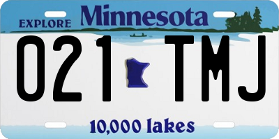 MN license plate 021TMJ