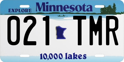 MN license plate 021TMR