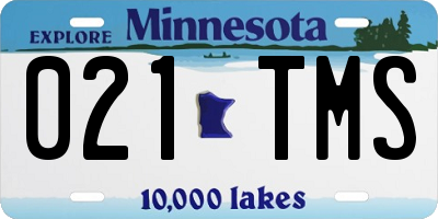 MN license plate 021TMS