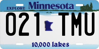 MN license plate 021TMU