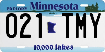 MN license plate 021TMY