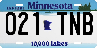 MN license plate 021TNB