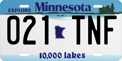 MN license plate 021TNF