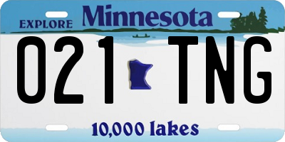 MN license plate 021TNG
