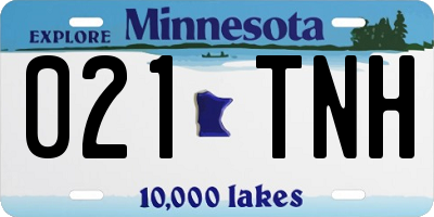 MN license plate 021TNH