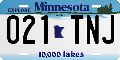 MN license plate 021TNJ