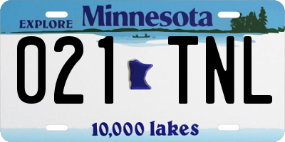 MN license plate 021TNL