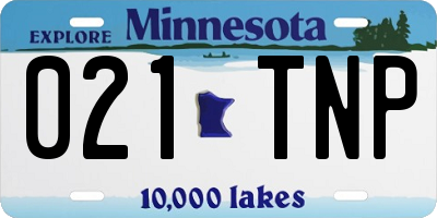MN license plate 021TNP