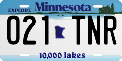 MN license plate 021TNR