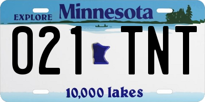 MN license plate 021TNT