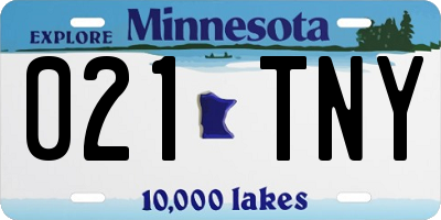 MN license plate 021TNY