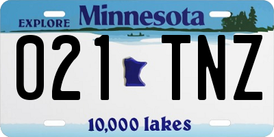 MN license plate 021TNZ