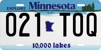 MN license plate 021TOQ