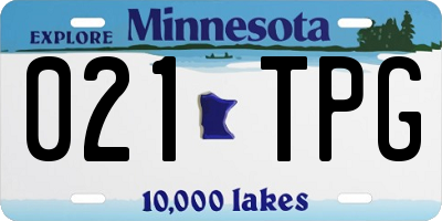 MN license plate 021TPG