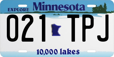 MN license plate 021TPJ