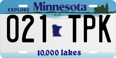 MN license plate 021TPK