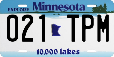 MN license plate 021TPM