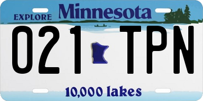MN license plate 021TPN