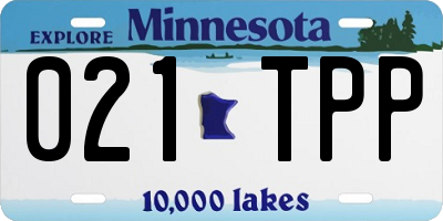 MN license plate 021TPP