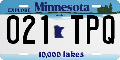 MN license plate 021TPQ
