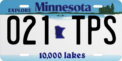 MN license plate 021TPS