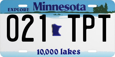 MN license plate 021TPT