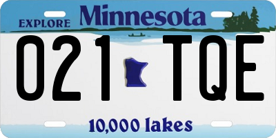 MN license plate 021TQE