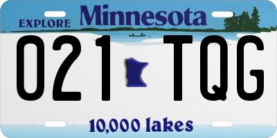 MN license plate 021TQG