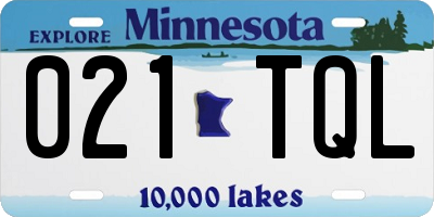 MN license plate 021TQL
