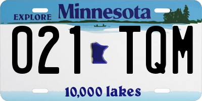 MN license plate 021TQM