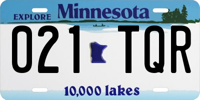 MN license plate 021TQR