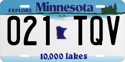 MN license plate 021TQV