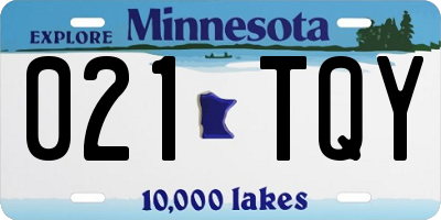 MN license plate 021TQY