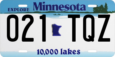 MN license plate 021TQZ