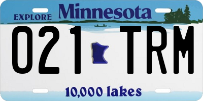 MN license plate 021TRM
