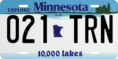 MN license plate 021TRN
