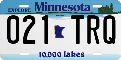 MN license plate 021TRQ