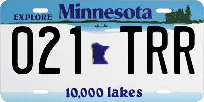 MN license plate 021TRR